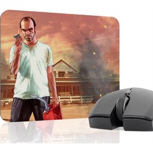 mousepad bastir Gta 5 Kaymaz Dikişli Kauçuk Oyuncu Mousepad V3 - 22X18 Gaming Mouse Pad Fare Altlığı