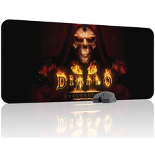 mousepad bastir Diablo Kaymaz Dikişli Kauçuk Oyuncu Mousepad V5 - 90X40 Xxl Gaming Mouse Pad Fare Altlığı