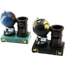 Zenvia Dünya - Kitap Vintage Dekoratif Biblo - Kalemlik Renkli 15X13.5X8CM Reçine (4887) ZNVA-GO31