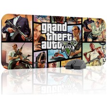 mousepad bastir Gta 5 Kaymaz Dikişli Kauçuk Oyuncu Mousepad V2 - 70X30 Xl Gaming Mouse Pad Fare Altlığı