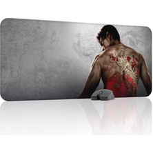mousepad bastir Yakuza Kaymaz Dikişli Kauçuk Oyuncu Mousepad V5 - 90X40 Xxl Gaming Mouse Pad Fare Altlığı
