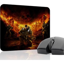 mousepad bastir Gears Of War Kaymaz Dikişli Kauçuk Oyuncu Mousepad V3 - 22X18 Gaming Mouse Pad Fare Altlığı