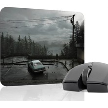 mousepad bastir Silent Hill Kaymaz Dikişli Kauçuk Oyuncu Mousepad V5 - 22X18 Gaming Mouse Pad Fare Altlığı