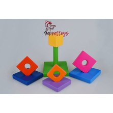 Özgürce Doğal Ahşap Montessori Kule ve Maya Piramitleri, Eğitici ve Renkli Oyunlar