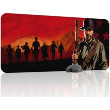 mousepad bastir Red Dead Redemption 2 Kaymaz Dikişli Kauçuk Oyuncu Mousepad V3 - 90X40 Xxl Gaming Mouse Pad Fare Altlığı