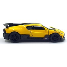 Kinsmart 1:36 Ölçek Metal  Bugatti Divo Diecast Çek Bırak Araba Sarı