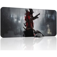 mousepad bastir Bloodborne Kaymaz Dikişli Kauçuk Oyuncu Mousepad V5 - 90X40 Xxl Gaming Mouse Pad Fare Altlığı