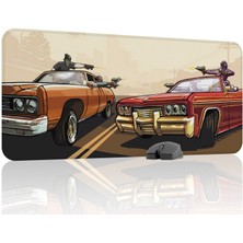 mousepad bastir Gta San Andreas Kaymaz Dikişli Kauçuk Oyuncu Mousepad V1 - 90X40 Xxl Gaming Mouse Pad Fare Altlığı