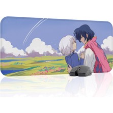 mousepad bastir Howl's Moving Castle Kaymaz Dikişli Kauçuk Oyuncu Mousepad V1 - 70X30 Xl Gaming Mouse Pad Fare Altlığı