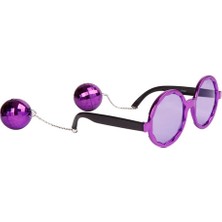Tahtakale Mor Disko Topu Küpeli Parti Gözlüğü