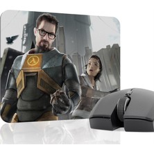 mousepad bastir Half Life Kaymaz Dikişli Kauçuk Oyuncu Mousepad V2 - 22X18 Gaming Mouse Pad Fare Altlığı