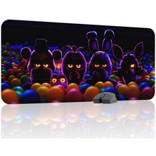 mousepad bastir Five Nights At Freddy's Kaymaz Dikişli Kauçuk Oyuncu Mousepad V3 - 90X40 Xxl Gaming Mouse Pad Fare Altlığı