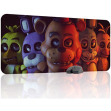 mousepad bastir Five Nights At Freddy's Kaymaz Dikişli Kauçuk Oyuncu Mousepad V5 - 90X40 Xxl Gaming Mouse Pad Fare Altlığı