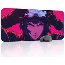 mousepad bastir Ghost In The Shell Kaymaz Dikişli Kauçuk Oyuncu Mousepad V3 - 70X30 Xl Gaming Mouse Pad Fare Altlığı