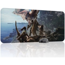 mousepad bastir Monster Hunter: World Kaymaz Dikişli Kauçuk Oyuncu Mousepad V1 - 90X40 Xxl Gaming Mouse Pad Fare Altlığı