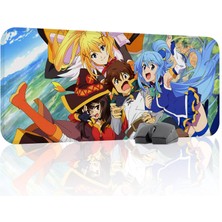 mousepad bastir Konosuba Kaymaz Dikişli Kauçuk Oyuncu Mousepad V1 - 70X30 Xl Gaming Mouse Pad Fare Altlığı