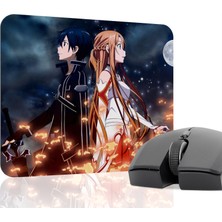mousepad bastir Sword Art Online Kaymaz Dikişli Kauçuk Oyuncu Mousepad V2 - 22X18 Gaming Mouse Pad Fare Altlığı