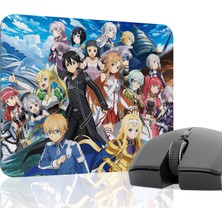 mousepad bastir Sword Art Online Kaymaz Dikişli Kauçuk Oyuncu Mousepad V4 - 22X18 Gaming Mouse Pad Fare Altlığı