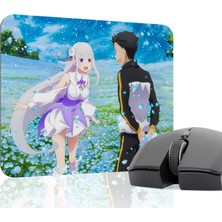 mousepad bastir Re Zero Kaymaz Dikişli Kauçuk Oyuncu Mousepad V3 - 22X18 Gaming Mouse Pad Fare Altlığı