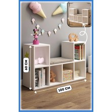 Özgürce Renkli Montessori Minderli Kitaplık, Çocuklar Için Eğlenceli ve Şık Organize