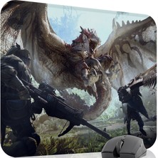 mousepad bastir Monster Hunter: World Kaymaz Dikişli Kauçuk Oyuncu Mousepad V2 - 48X40 Xl Gaming Mouse Pad Fare Altlığı