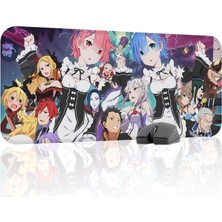 mousepad bastir Re Zero Kaymaz Dikişli Kauçuk Oyuncu Mousepad V4 - 70X30 Xl Gaming Mouse Pad Fare Altlığı