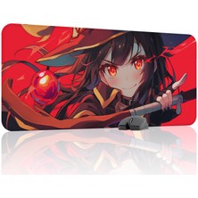 mousepad bastir Konosuba Kaymaz Dikişli Kauçuk Oyuncu Mousepad V4 - 90X40 Xxl Gaming Mouse Pad Fare Altlığı