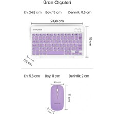 Tahtakale Mor Kablosuz Klavye ve Mouse Seti