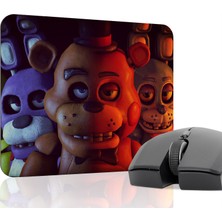 mousepad bastir Five Nights At Freddy's Kaymaz Dikişli Kauçuk Oyuncu Mousepad V5 - 22X18 Gaming Mouse Pad Fare Altlığı