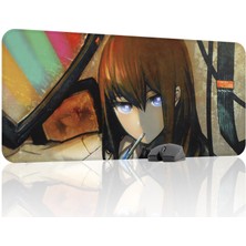 mousepad bastir Steins;gate Kaymaz Dikişli Kauçuk Oyuncu Mousepad V3 - 90X40 Xxl Gaming Mouse Pad Fare Altlığı
