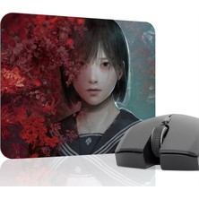 mousepad bastir Silent Hill Kaymaz Dikişli Kauçuk Oyuncu Mousepad V4 - 22X18 Gaming Mouse Pad Fare Altlığı