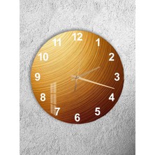 Olinpa Kırılmaz Cam Duvar Saati , Hem Tablo Hem Saat Yuvarlak Modern Temalı  Ev Ofis Hediyesi