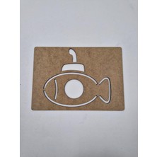 Özgürce 10 Adet Denizaltı Ahşap Montessori Çizim ve Sanat Seti 21X15 cm