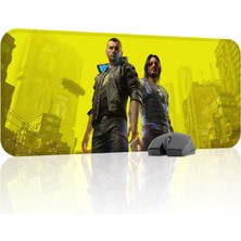 mousepad bastir Cyberpunk 2077 Kaymaz Dikişli Kauçuk Oyuncu Mousepad V1 - 70X30 Xl Gaming Mouse Pad Fare Altlığı