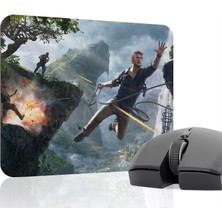 mousepad bastir Uncharted Kaymaz Dikişli Kauçuk Oyuncu Mousepad V3 - 22X18 Gaming Mouse Pad Fare Altlığı