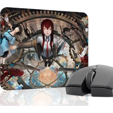 mousepad bastir Steins;gate Kaymaz Dikişli Kauçuk Oyuncu Mousepad V5 - 22X18 Gaming Mouse Pad Fare Altlığı
