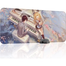 mousepad bastir Your Lie In April Kaymaz Dikişli Kauçuk Oyuncu Mousepad V2 - 90X40 Xxl Gaming Mouse Pad Fare Altlığı