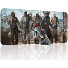 mousepad bastir Assasin's Creed Kaymaz Dikişli Kauçuk Oyuncu Mousepad V4 - 90X40 Xxl Gaming Mouse Pad Fare Altlığı