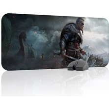 mousepad bastir Assasin's Creed Kaymaz Dikişli Kauçuk Oyuncu Mousepad V5 - 70X30 Xl Gaming Mouse Pad Fare Altlığı