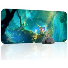 mousepad bastir Ori And The Will Of The Wisps Kaymaz Dikişli Kauçuk Oyuncu Mousepad V3 - 70X30 Xl Gaming Mouse Pad Fare Altlığı