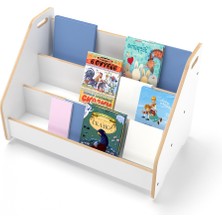 Özgürce Beyaz Ahşap Montessori Yer Kitaplığı, Çocuklar Için Güvenli ve Şık