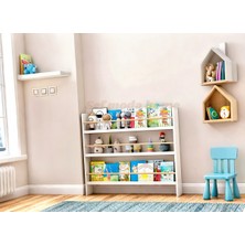 Özgürce 90 cm Mdf Lam Montessori Eğitici Kitaplık, Beyaz, Şık ve Fonksiyonel