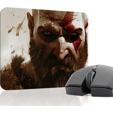 mousepad bastir God Of War Kaymaz Dikişli Kauçuk Oyuncu Mousepad V2 - 22X18 Gaming Mouse Pad Fare Altlığı