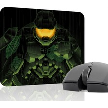 mousepad bastir Halo Kaymaz Dikişli Kauçuk Oyuncu Mousepad V2 - 22X18 Gaming Mouse Pad Fare Altlığı