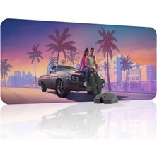 mousepad bastir Gta 6 Kaymaz Dikişli Kauçuk Oyuncu Mousepad V1 - 90X40 Xxl Gaming Mouse Pad Fare Altlığı