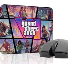 mousepad bastir Gta 6 Kaymaz Dikişli Kauçuk Oyuncu Mousepad V4 - 22X18 Gaming Mouse Pad Fare Altlığı