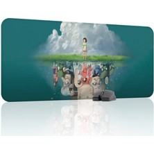 mousepad bastir Spirited Away Kaymaz Dikişli Kauçuk Oyuncu Mousepad V5 - 90X40 Xxl Gaming Mouse Pad Fare Altlığı