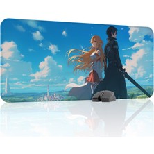 mousepad bastir Sword Art Online Kaymaz Dikişli Kauçuk Oyuncu Mousepad V1 - 90X40 Xxl Gaming Mouse Pad Fare Altlığı