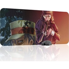 mousepad bastir Black Lagoon Kaymaz Dikişli Kauçuk Oyuncu Mousepad V4 - 90X40 Xxl Gaming Mouse Pad Fare Altlığı