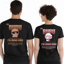 Etoile Studio Sırt Baskılı Bubu Dudu Sevgili Tişörtü ve Sweatshirt | Sevgililer Günü Hediyesi | Unisex Oversize Çift Kombini
